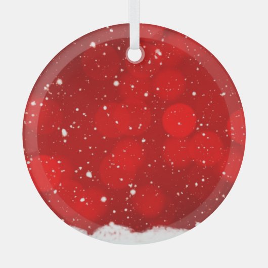 Kerstakeramische versiering glas ornament (Voorkant)