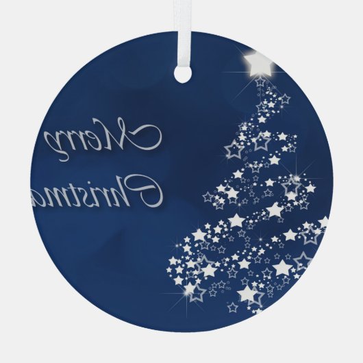 Kerstakeramische versiering glas ornament (Achterkant)