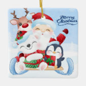 Kerstakeramische versiering keramisch ornament (Voorkant)