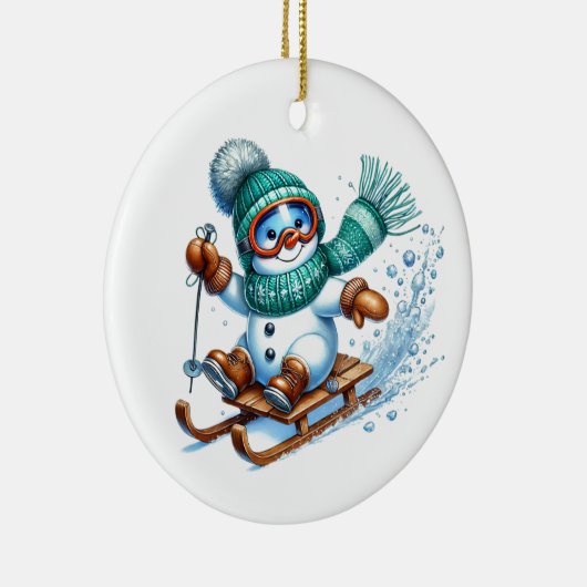 Kerstakeramische versiering keramisch ornament (Rechts)