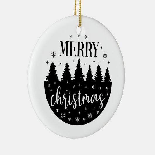 Kerstakeramische versiering keramisch ornament (Rechts)