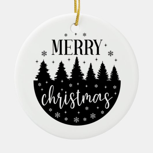 Kerstakeramische versiering keramisch ornament (Voorkant)