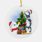 Kerstakeramische versiering keramisch ornament (Voorkant)