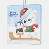 Kerstakeramische versiering keramisch ornament (Links)