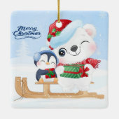 Kerstakeramische versiering keramisch ornament (Achterkant)