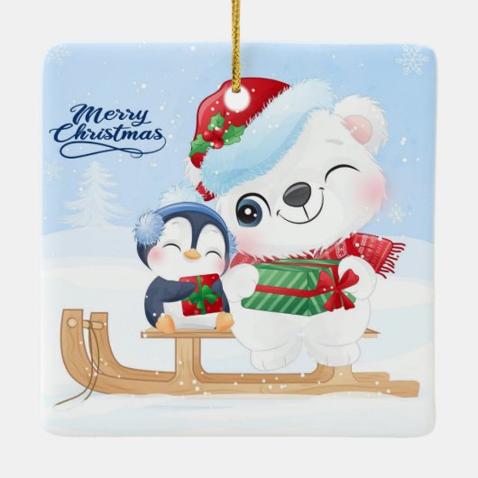 Kerstakeramische versiering keramisch ornament (Achterkant)