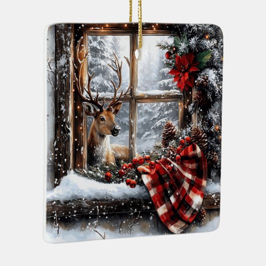 Kerstakeramische versiering keramisch ornament (Rechts)