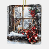 Kerstakeramische versiering keramisch ornament (Links)