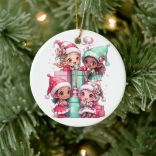 Kerstakeramische versiering keramisch ornament