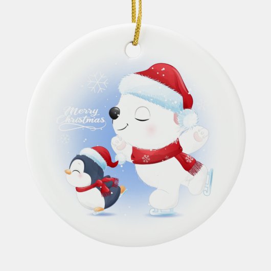 Kerstakeramische versiering keramisch ornament (Voorkant)