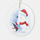 Kerstakeramische versiering keramisch ornament (Links)