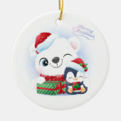 Kerstakeramische versiering keramisch ornament (Voorkant)