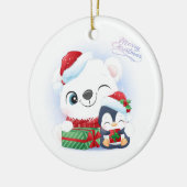 Kerstakeramische versiering keramisch ornament (Links)