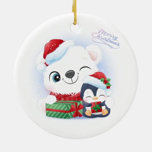 Kerstakeramische versiering keramisch ornament (Achterkant)