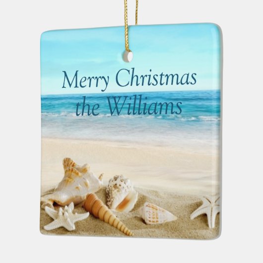 Kerstakeramische versiering keramisch ornament (Links)