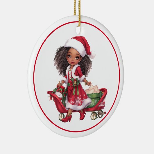 Kerstakeramische versiering keramisch ornament (Rechts)