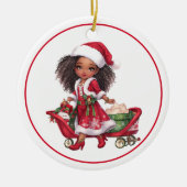 Kerstakeramische versiering keramisch ornament (Voorkant)