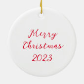 Kerstakeramische versiering keramisch ornament (Achterkant)