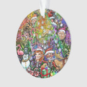 Kerstakeramische versiering ornament (voorkant)
