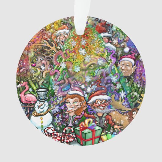 Kerstakeramische versiering ornament (voorkant)