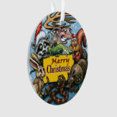 Kerstakeramische versiering ornament (voorkant)