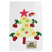 Kerstakerbomen Jolly Holiday Gift Bags Medium Cadeauzakje (Achterkant)