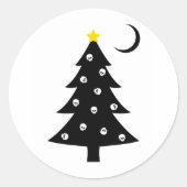 Kerstakerbonusboom Ronde Sticker (Voorkant)