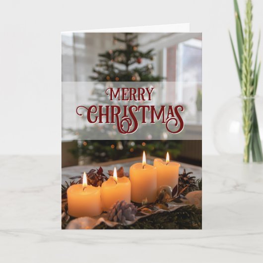 Kerstakerelegante kerstboomkreeft kaart (Voorkant)