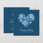 Kerstakerfeestuitnodiging voor Snowflakes Kaart (Voorkant / Achterkant)