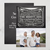 Kerstakergeschrift voor Chalkboard Feestdagenkaart (Voorkant / Achterkant)