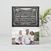 Kerstakergeschrift voor Chalkboard Feestdagenkaart (Staand voorkant)