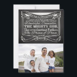 Kerstakergeschrift voor Chalkboard Feestdagenkaart<br><div class="desc">Pas dit punt van de Verse van de Bijbel van Kerstmis met de Manuscript van de Passage van Isaaah 9:6 aan.. Aan ons wordt een zoon gegeven: en zijn naam wordt Wonderful genoemd, Counselor, The MIGHTY GOD, The Edelduurzame Vader, The Prince of Peace. ~Isaiah 9:6 Donkergrijs en zwart karton met...</div>