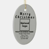 Kerstakergrijs ovaal Ornament (Rechts)