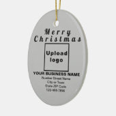 Kerstakergrijs ovaal Ornament (Links)