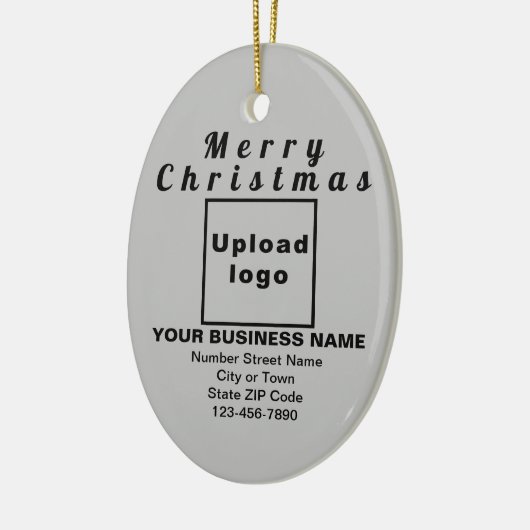 Kerstakergrijs ovaal Ornament (Links)