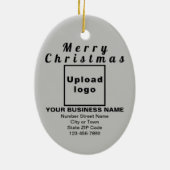 Kerstakergrijs ovaal Ornament (Achterkant)