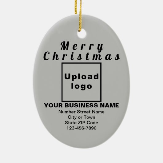 Kerstakergrijs ovaal Ornament (Achterkant)