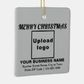 Kerstakergrijs vierkant keramisch sieraadje keramisch ornament (Rechts)