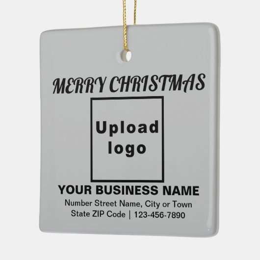 Kerstakergrijs vierkant keramisch sieraadje keramisch ornament (Links)