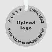 Kerstakergrijze cirkel acrylversiering ornament (achterkant)