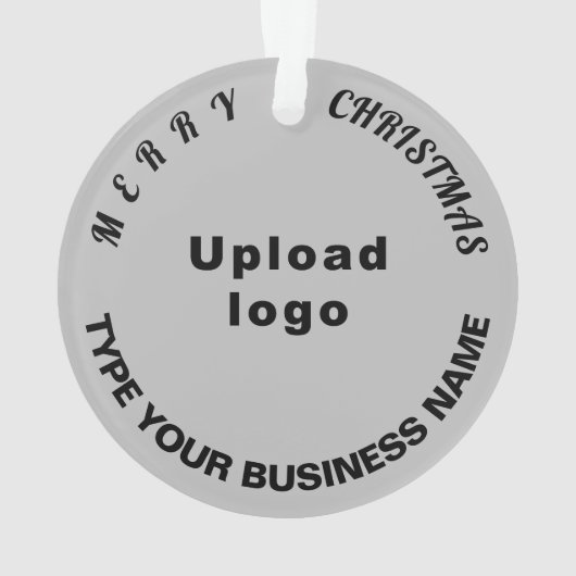 Kerstakergrijze cirkel acrylversiering ornament (achterkant)