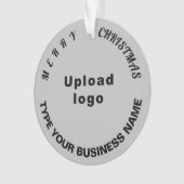 Kerstakergrijze cirkel acrylversiering ornament (voorkant)