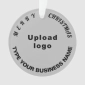 Kerstakergrijze cirkel acrylversiering ornament (voorkant)