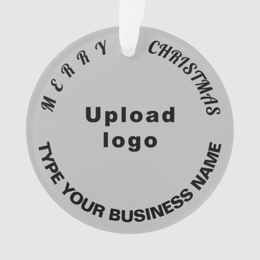 Kerstakergrijze cirkel acrylversiering ornament (voorkant)
