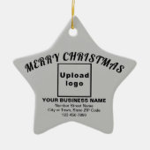 Kerstakergrijze keramische keramische versiering keramisch ornament (Voorkant)