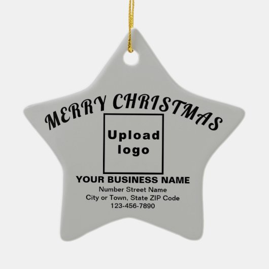 Kerstakergrijze keramische keramische versiering keramisch ornament (Voorkant)