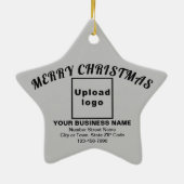 Kerstakergrijze keramische keramische versiering keramisch ornament (Achterkant)