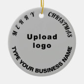 Kerstakergrijze keramische versiering keramisch ornament (Voorkant)