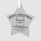 Kerstakergrijze ster Acrylversiering Ornament (voorkant)