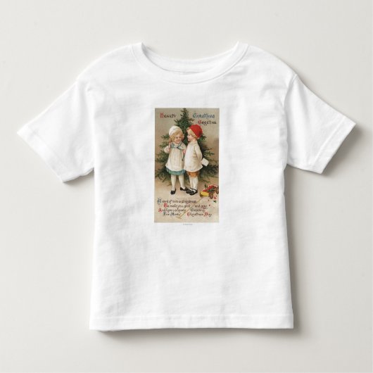 KerstakergroetKinderen met een boom Kinder Shirts (Voorkant)